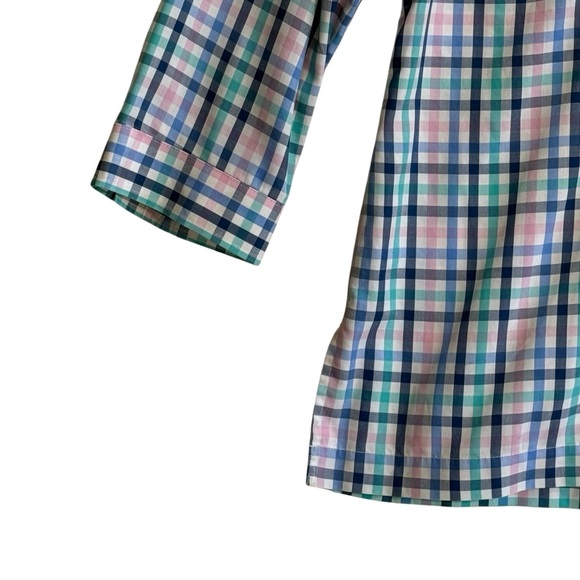 Talbots Blue and Pink Plaid Shirt. Size 4 - Picture 5 of 12